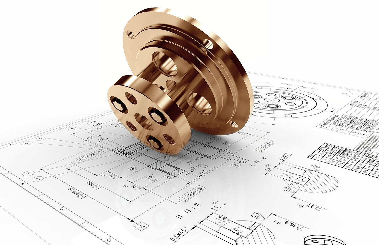 CAD design drawing